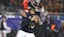 Chicago Bears quarterback Caleb Williams (18) rolls out of the pocket.