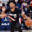 Portland Trail Blazers guard Shaedon Sharpe (17) moves the ball.