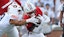 South Alabama running back Keenan Phillips (21) breaks a tackle.