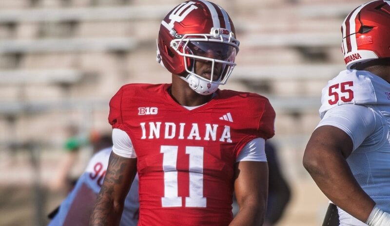 Indiana's Nick Marsh (11) during spring practice.