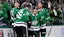 Dallas Stars right wing Mikko Rantanen (96) and center Roope Hintz (24).