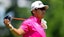 Hideki Matsuyama reacts to his shot on the second tee during the third round of the Rocket Mortgage Classic.