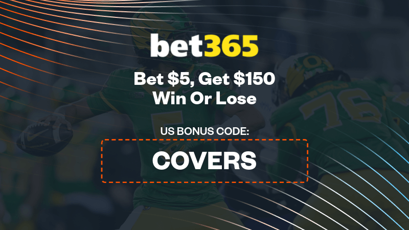 Use bet365 bonus code "COVERS" to Bet $5, and get $150 bonus bets, win or lose on your first bet. - IMAGN IMAGES