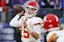 Kansas City Chiefs quarterback Patrick Mahomes in NFL action.
