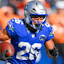 Seattle Seahawks running back Zach Charbonnet (26) carries the ball for a touchdown against the Tampa Bay Buccaneers during the second half at Lumen Field.