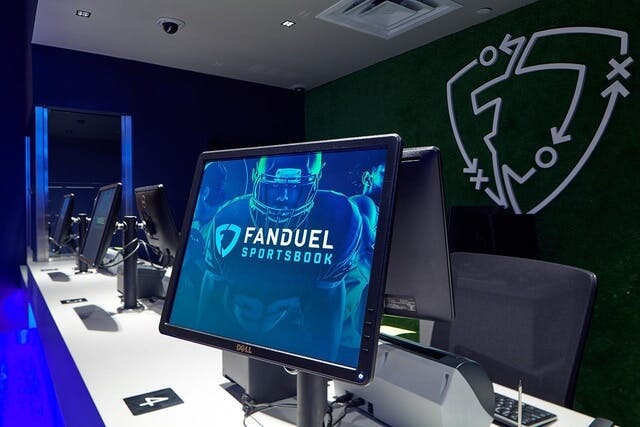 FanDuel logo displayed on computer monitor