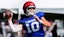 John Mateer throws a pass during football practice for the University of Oklahoma Sooners in Norman.