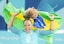 Rebeca Andrade of Brazil celebrates after winning gold in the women's artistic gymnastics floor exercise at the Paris Olympics at Bercy Arena in Paris on Aug. 5, 2024. (Photo by Kyodo News/Sipa USA)