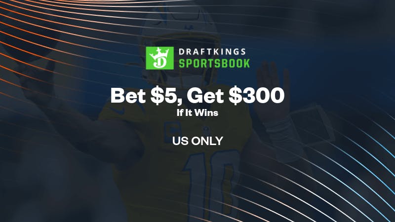 No DraftKings promo code needed for Thursday Night Football betting. Bet $5, get $300 bonus bets if you win plus 3 months NBA League Pass.