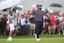 JJ Spaun celebrates after putting on the 18th green to win during the final round of the U.S. Open golf tournament. Bill Streicher-Imagn Images