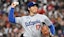 Los Angeles Dodgers two-way player Shohei Ohtani (17) delivers a pitch.