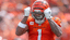 Cincinnati Bengals wide receiver Ja'Marr Chase (1) celebrates after breaking away for a long run on a reception. 