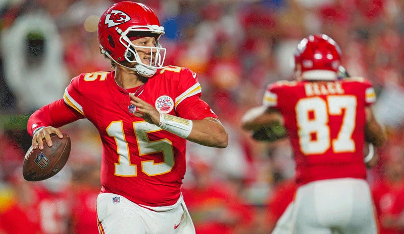 Kansas City Chiefs quarterback Patrick Mahomes in NFL action.