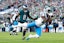 Carolina Panthers wide receiver Xavier Legette (17) is unable to catch a long pass in front of Philadelphia Eagles safety C.J. Gardner-Johnson (8) in the final minute of the game at Lincoln Financial Field. Mandatory Credit: Bill Streicher-Imagn Images