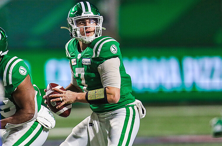 Cody Fajardo Saskatchewan Roughriders CFL 2021 CFL Most Outstanding Player Odds: Roughriders QB Fajardo Early Betting Favorite