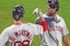 J.D. Martinez Xander Bogaerts Boston Red Sox MLB