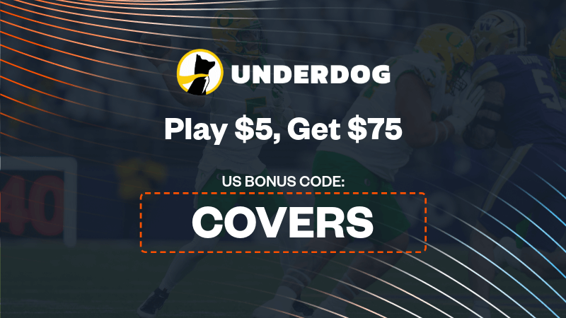 Use Underdog Fantasy promo code "COVERS" to play $5, Get $75. - IMAGN IMAGES