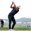 Viktor Hovland plays his shot from the tenth tee during the second round of the U.S. Open.