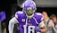 Minnesota Vikings wide receiver Justin Jefferson (18) takes the field.