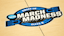 The March Madness Sweet 16 and Elite 8 logo at midcourt at Crypto.com Arena.