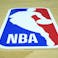 The NBA logo on the court at Huntsman Center. Mandatory Credit: Kirby Lee-Imagn Images