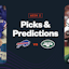 Promo image for Bills vs. Jets, including Josh Allen and Tyrod Taylor.