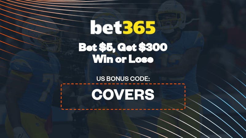 bet365 Bonus Code 'COVERS': Bet $5, Get $300 Win Or Lose On Monday Night Football Featuring Chargers vs Raiders