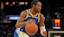 Golden State Warriors forward Jonathan Kuminga (1) dribbles the ball next to Memphis Grizzlies center Jock Landale (31) in the fourth quarter at the Chase Center.