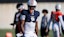 Auburn Tigers wide receiver Cam Coleman (8) during football practice.