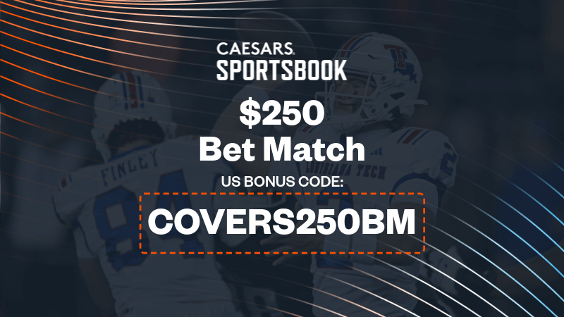 Use Caesars Sportsbook promo code "COVERS250BM" to claim a $250 bet match offer.