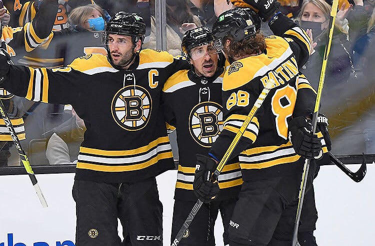 Brad Marchand Patrice Bergeron David Pastrnak Boston Bruins NHL