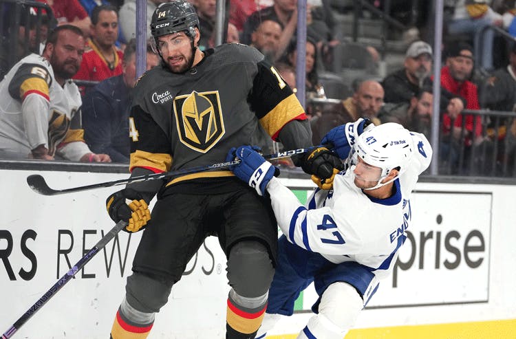 Nicolas Hague Vegas Golden Knights Pierre Engvall Toronto Maple Leafs NHL