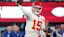 Kansas City Chiefs quarterback Patrick Mahomes (15) passes.