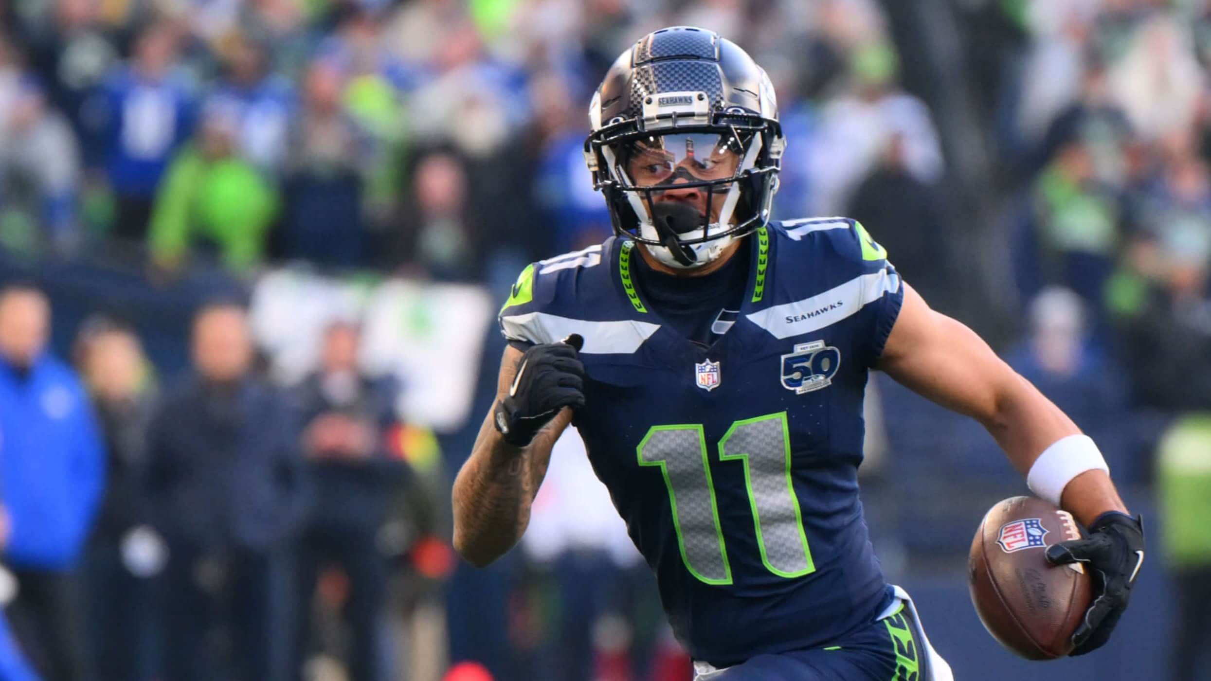 Seattle Seahawks NFL wide receiver Jaxon Smith-Njigba.