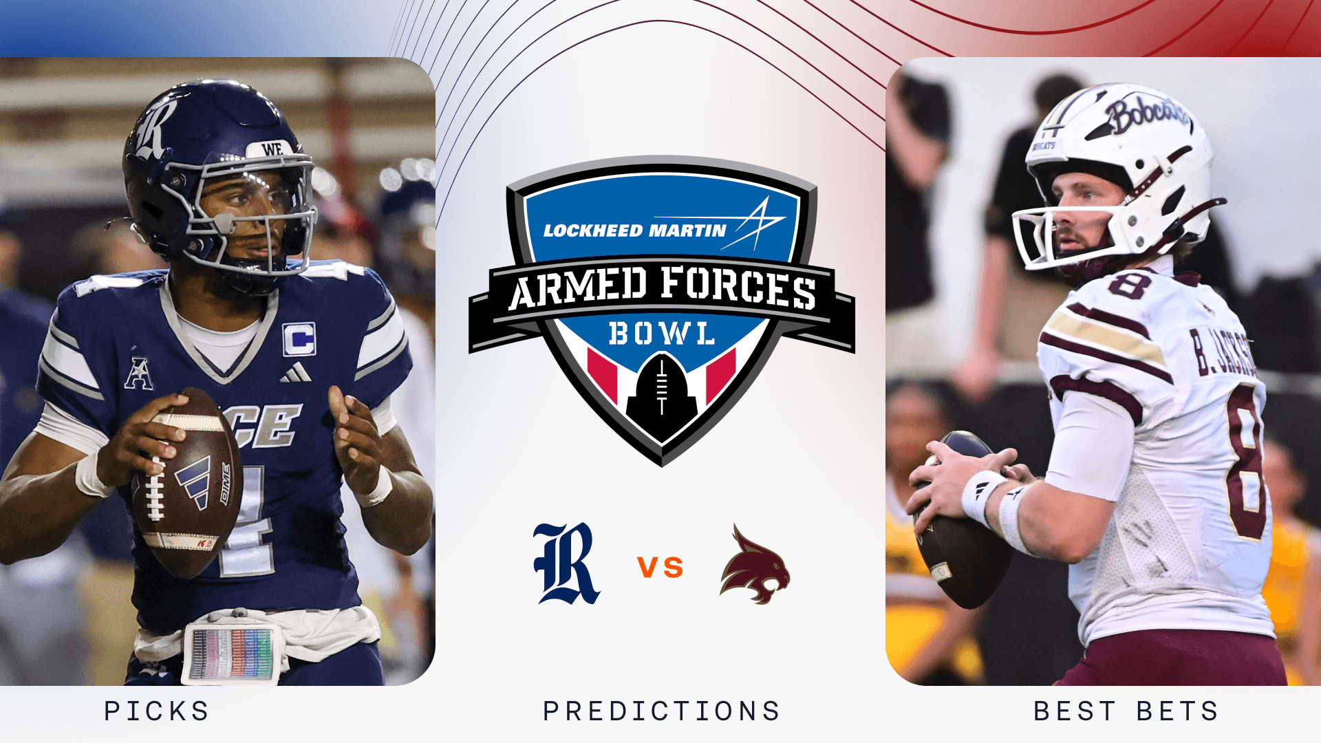 Rice vs Texas State Prediction, Picks & Odds for Today — Armed Forces Bowl