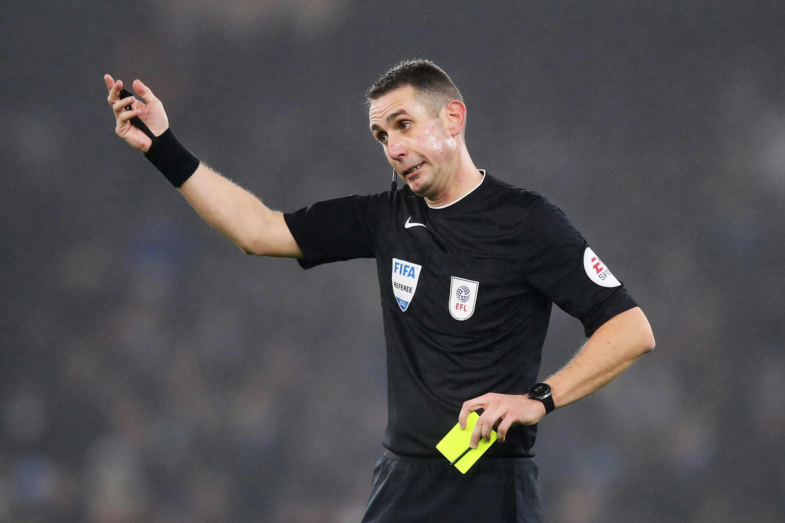  The Football Association says it is urgently investigating allegations referee David Coote discussed showing a yellow card with a fan before a match. Issue date: Wednesday November 27, 2024. (Photo by Isaac Parkin/PA Images/Alamy Images/Sipa USA) 