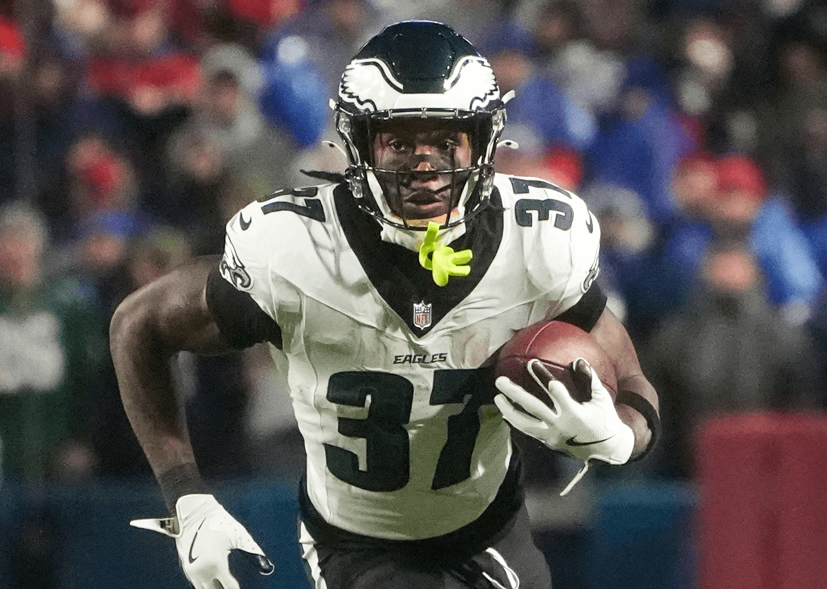 Tanner Bigsby of the Philadelphia Eagles NFL