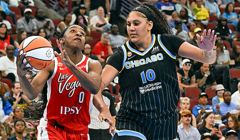 Jackie Young Kamilla Cardoso Las Vegas Aces Chicago Sky WNBA