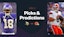 Promo image for Vikings vs. Browns, including Justin Jefferson and Dillon Gabriel.