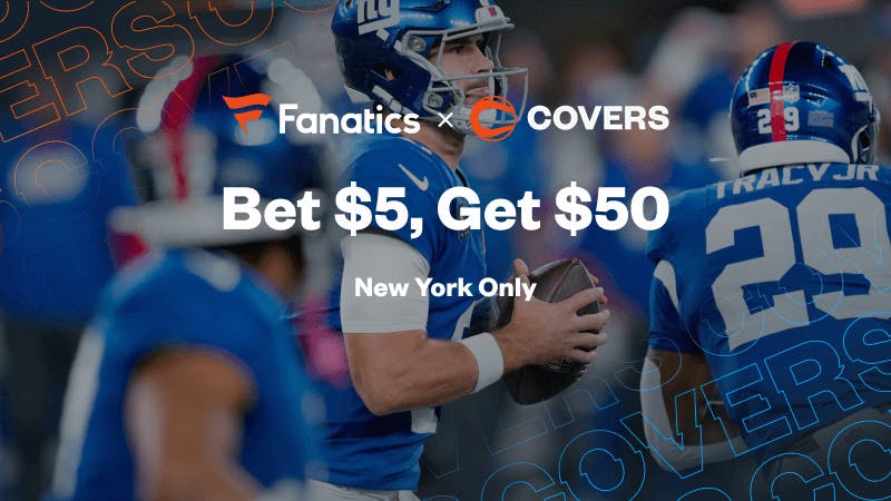 New York Fanatics Sportsbook Promo for Giants vs Steelers