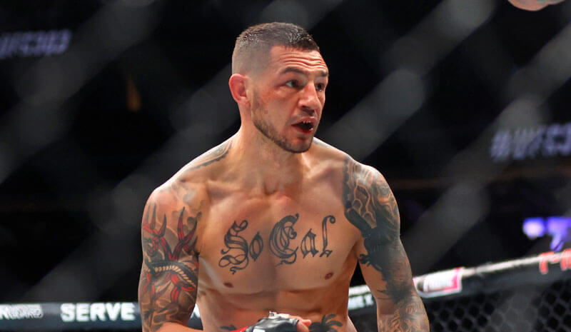 Cub Swanson during UFC 303 at T-Mobile Arena.