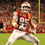 San Francisco 49ers tight end George Kittle (85) celebrates after scoring a touchdown against the Dallas Cowboys during the third quarter at Levi's Stadium. Mandatory Credit: Kelley L Cox-Imagn Images