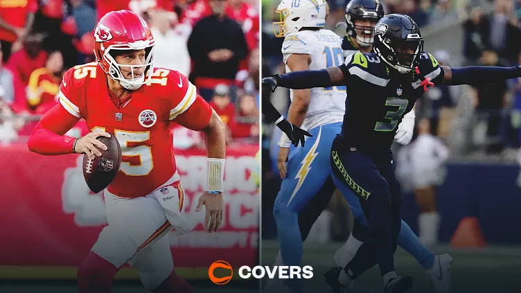 Chiefs vs Seahawks Prediction, Picks & Odds. Kansas City Chiefs quarterback Patrick Mahomes (15) and Seatt Seattle Seahawks safety Nick Emmanwori (3).