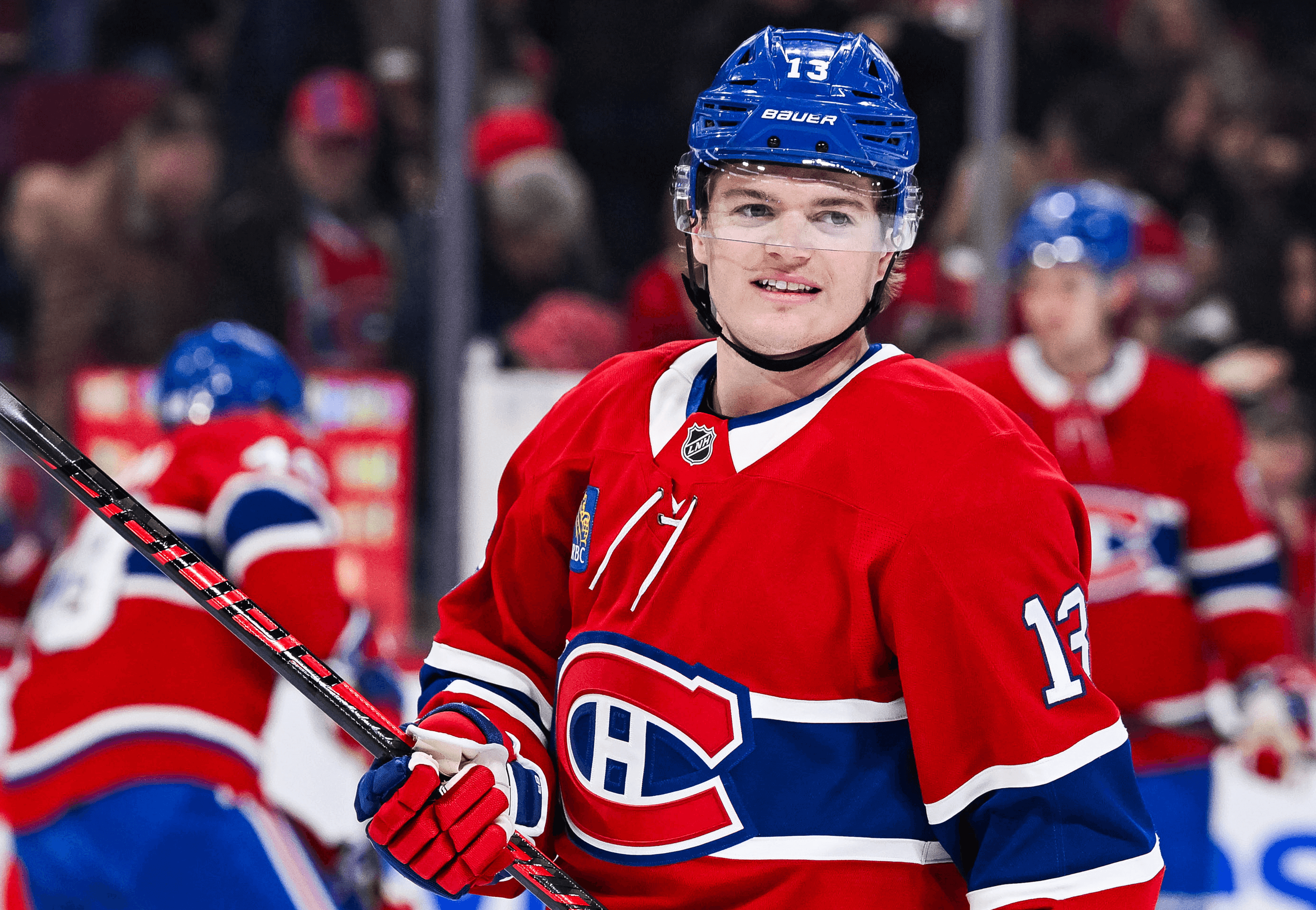 Cole Caufield of the Montreal Canadiens NHL