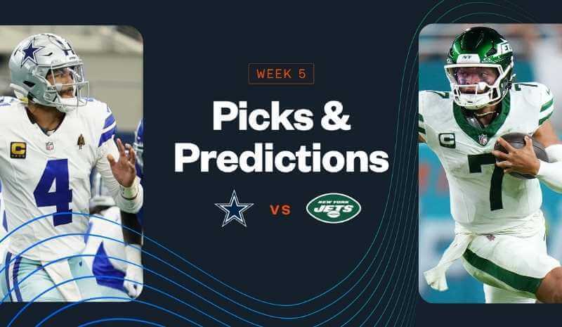 Cowboys vs Jets Predictions, Picks & Best Bets for Today's NFL Week 5 Game