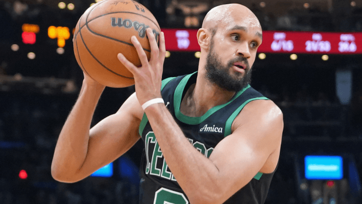 Boston Celtics guard Derrick White.