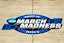 A general overall view of the March Madness Sweet 16 and Elite 8 logo at center court at Climate Pledge Arena.