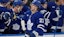 Toronto Maple Leafs forward Matthew Knies (23) celebrates scoring.