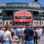 Fans walk to the ballpark before a game between the Chicago Cubs and the Chicago White Sox at Wrigley Field. David Banks-Imagn Images