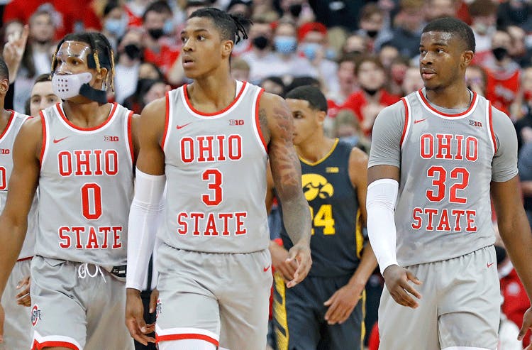 Meechie Johnson Jr. Eugene Brown III E.J. Liddell Ohio State Buckeyes College Basketball